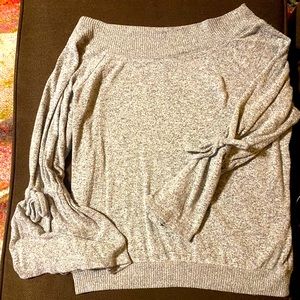 Grey off the shoulder Express sweater size Medium
